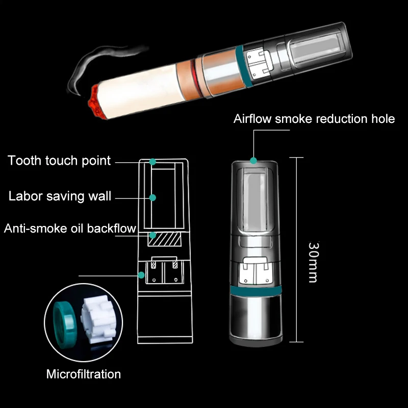 Tobacco Holder Disposable Cigarette Filter Smoking Accessories Portable Plastic Food Grade Reduce Tar Filtration 100Pcs
