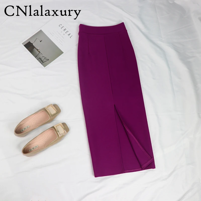 Женская длинная юбка карандаш облегающая офисная макси с высокой талией 2020|Юбки|