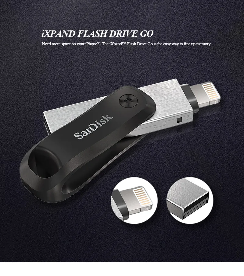 SanDisk iXpand флэш-накопитель Go 128 ГБ 256 ГБ USB 3,0 карта памяти iXpand флэш-диск ключ Флешка U диск для iPhone