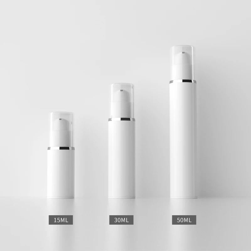 

20pcs 15ml 30ml 50ml Plastic Empty White Cosmetic Airless Bottle Treatment Pump Travel Vacuum Bottle Cream Holder Container
