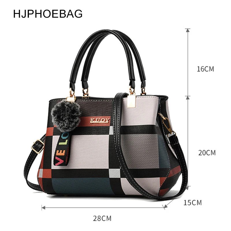 HJPHOEBAG, брендовая клетчатая повседневная женская сумка,, вечерние, для шоппинга, для работы, кошелек, для монет, для женщин, через плечо, сумки, bolsa YC285