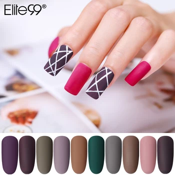 

Elite99 Matte Color UV Gel Nail Polish 10ml Pure Soak Off Nail Art UV Gel Varnish Top Base Coat Lacquer Primer Gel Varnish