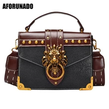 Роскошные сумки женские сумки дизайнерские сумки на плечо с замком головы льва Модные женские Наплечные сумки через плечо для женщин