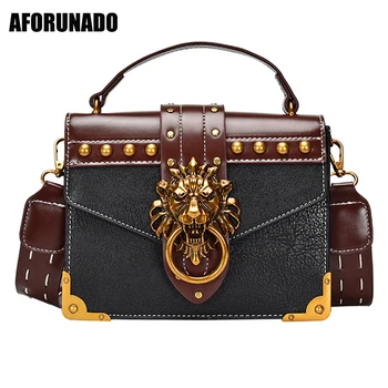 

Luxury Handbags Women Bags Designer Lion Head Lock Shoulder Bags Fashion Ladies Tote Handbags Crossbody Bags For Women 2020