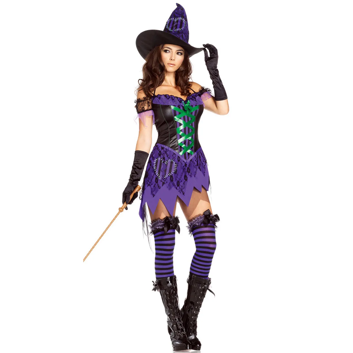 

Witch Service Demon-Character Play Halloween Makeup Ball Performance Uniform