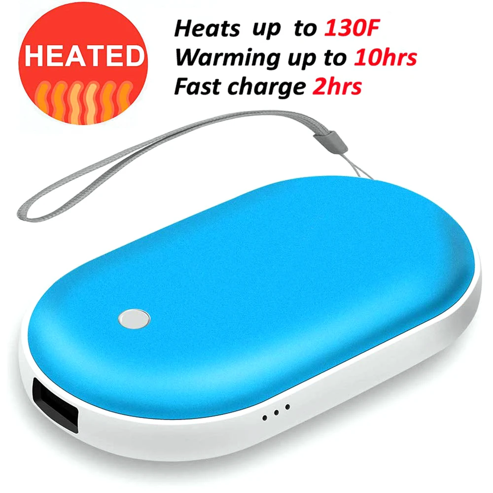 Многофункциональное зарядное устройство al power Bank с функцией грелки для рук, зимняя Двусторонняя карманная грелка для рук черного цвета