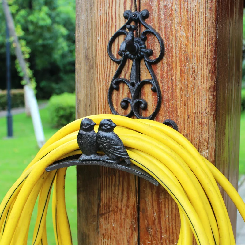

Classic European retro cast iron Rack Garden Irrigation Shower Storage Rack Hose Watering Organizer Winding Frame Pipe Holder