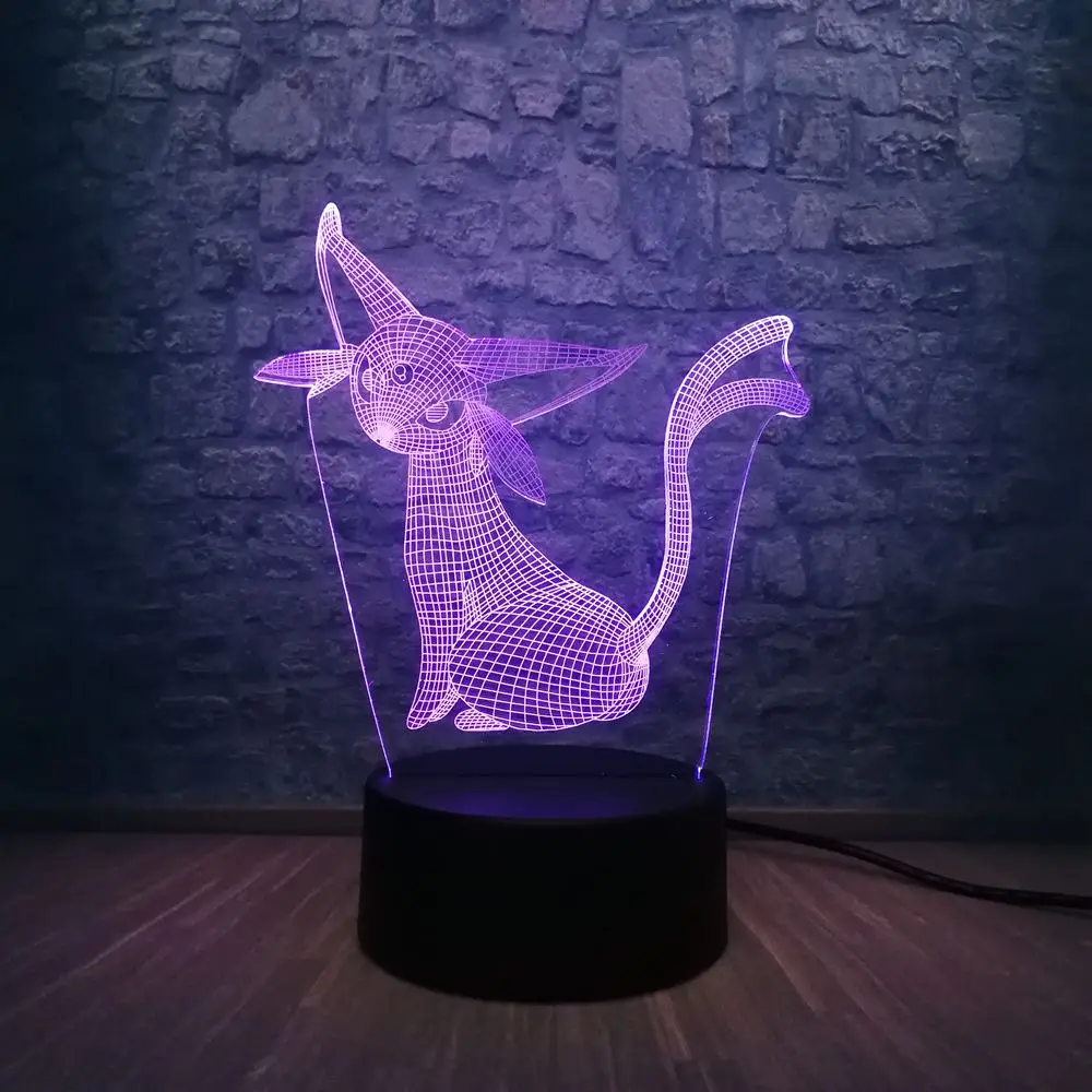Игра Покемон го Пикачу Рисунок Пикачу Сквиртл Бульбазавр 3D красочный детский ночник для детей для обучения декор комнаты атмосфера лавы - Испускаемый цвет: Black base 3