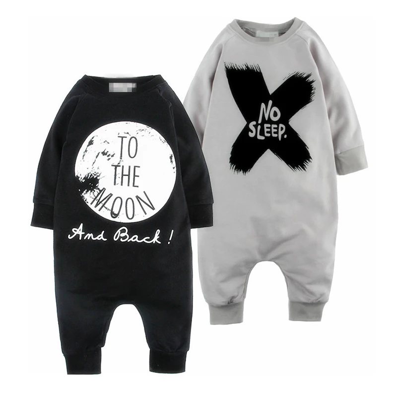 Baby Cotton Romper Kid Moon 0-24M Baby Rompers Boy Long Sleeve Loose Newborn Infant Baby Girl Boy Romper Autumn Clothes Overalls