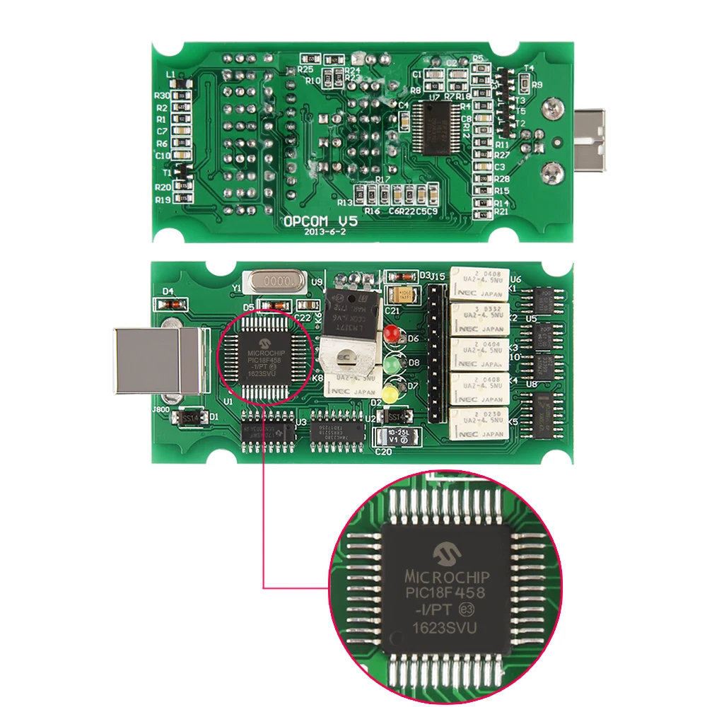 2020 OP COM для Opel V1.70 OBD2 автомобильный диагностический сканер Real PIC18f458 OPCOM инструмент