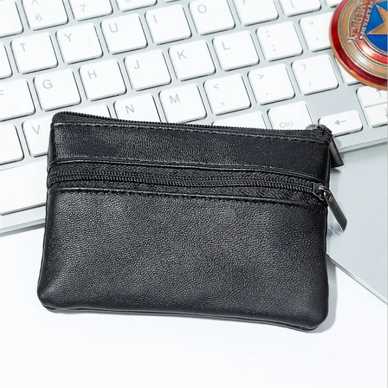 Women Men Coin Purse Coin Wallet Change Bag Zipper Money Bags Children Mini Wallets Leather Key Holder