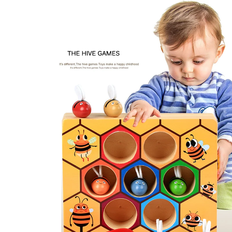 Улей настольные игры Монтессори развлечения Раннее Образование Раннее детство Образование головоломки строительные блоки деревянные игрушки