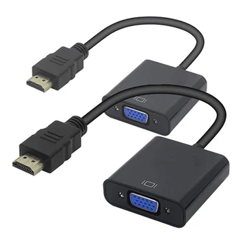

HDMI to VGA 2 Pack,HDMI to VGA Adapter (Male to Female) for Computer, Laptop, PC, Projector, HDTV, and More Black