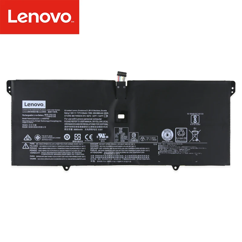 Original Laptop battery For Lenovo YOGA 920 YOGA 6 Pro-13IKB Yoga 920-13IKB L16C4P61 L16M4P60 7.68V 70Wh 9120mAh