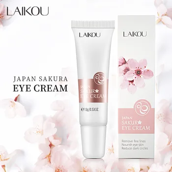 

LAIKOU Sakura Eye Cream Anti-Aging Wrinkles Hydrate Dry Skin Serum Remover Dark Circles Eye Care Against Puffiness and Bags