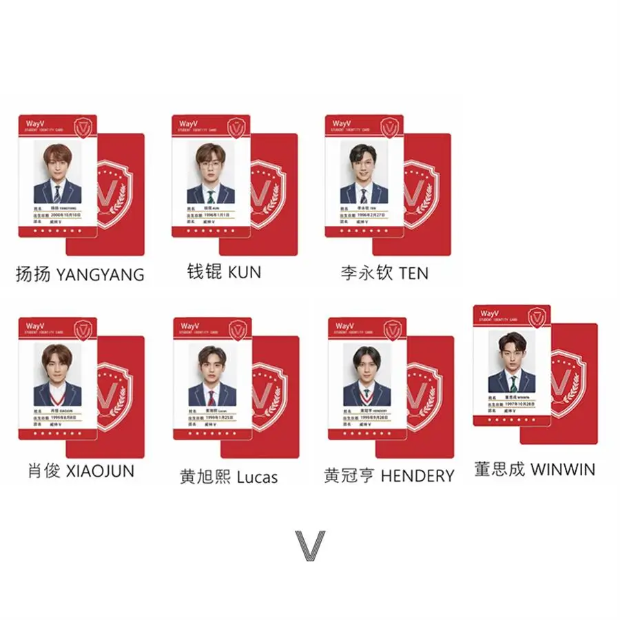 

NCT WAYV Autograph Photocard Winwin Kun PVC Photo Card Hendery Ten HD Collective Card Fan Gift