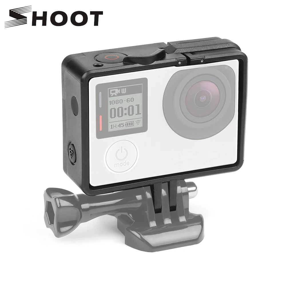 Чехол для Gopro Hero 4 3+ черная серебряная защитная рамка для экшн-камеры Go Pro 3+ 4 аксессуар