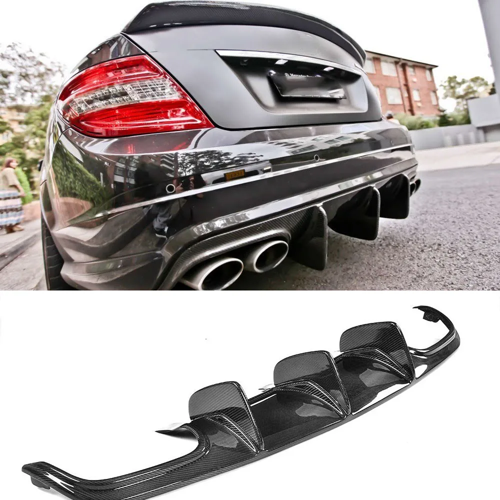 Диффузор для заднего бампера Mercedes Benz W204 C63 AMG 4 двери 2009 2011 дюйма фотозащита