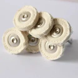 Tampon de roue de polissage en tissu, 25mm, brosse de meulage, foret, outil rotatif, accessoires, 1 pièce 
