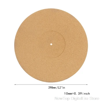 

12 inch Cork Turntable Mat Audiophile Anti-Static Anti-Shake Slipmat LP Vinyl Record S18 20 Dropshipping