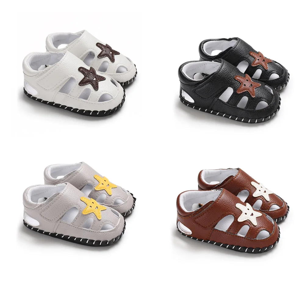

New summer Baby shoes brand closed toe toddler boys sandals orthopedic sport pu leather baby boys Soft bottom sandals shoes