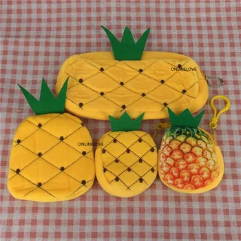 

24pcs.lot Fruit Coin Bag , Pineapple Plush Coin Purse , 8-20CM key chain Coin Purse Pouch