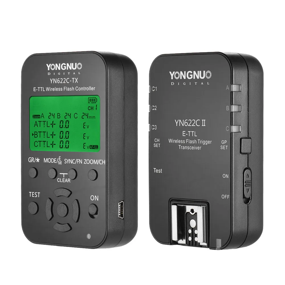 YONGNUO YN622C-KIT триггер беспроводной пульт дистанционного управления триггер для вспышки трансивер с ЖК-дисплеем для камеры Canon EOS DSLR