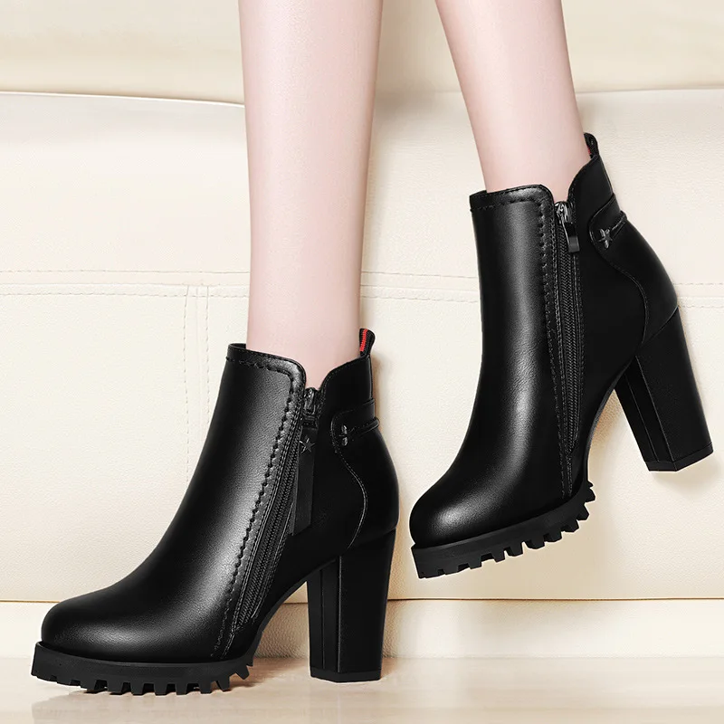

Dunhu Boots WOMEN'S Leather Boots 2019 Autumn And Winter New Style Martin Boots British Style Retro Short Boots WOMEN'S Shoes