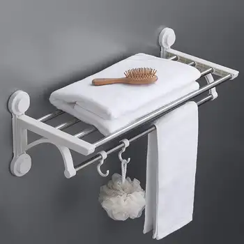 

No Drilling Bathroom Kitchen Home Storage Organization Ho Hanger Clothes Hanging Rack Holder Hos for Bags Towel Shower Shelf