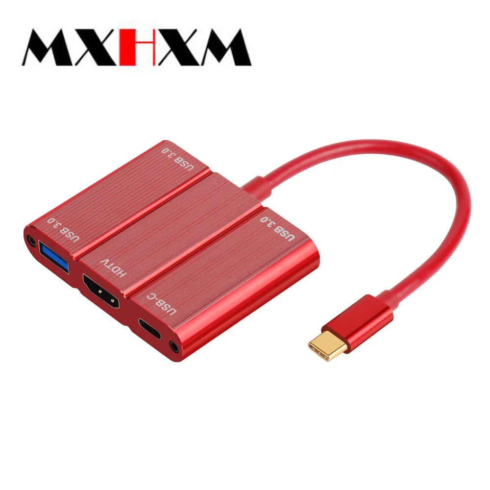 Type-C к HDMI видео конвертер USB3.0 концентратор расширения док-станции поддержка 4K* 30 Гц