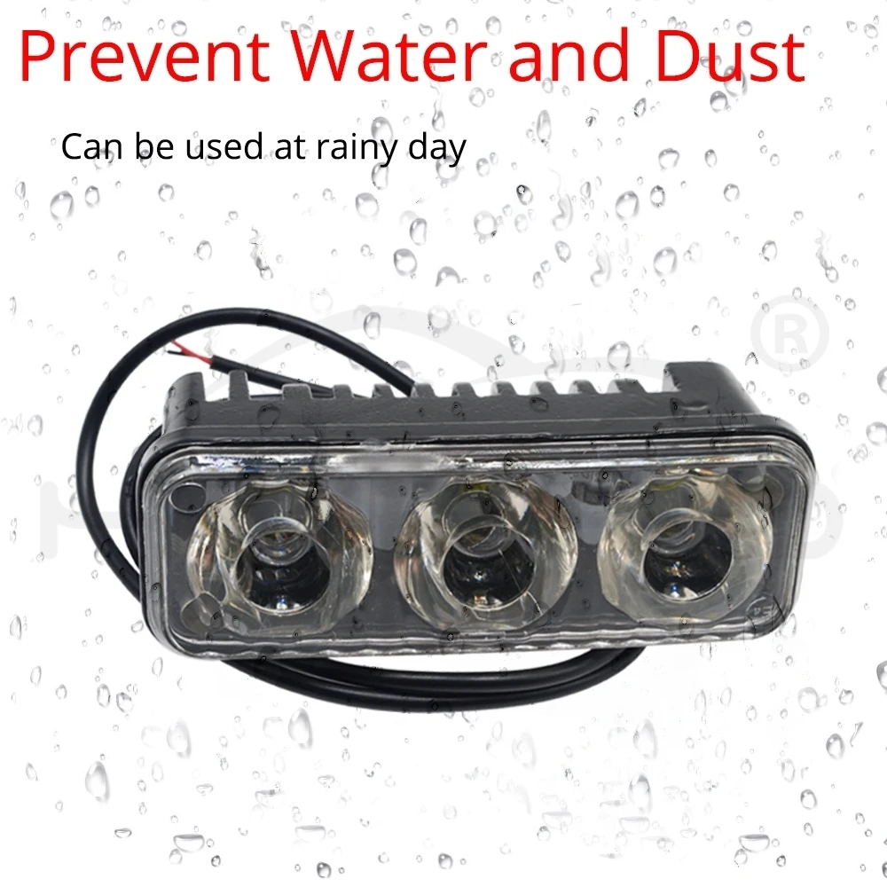 Hviero 2X Auto Led Durable Car Daytime Running Light 3LED DRL Daylight White DC 12V Head Driving Lamp Parking Fog Turn signal Lights