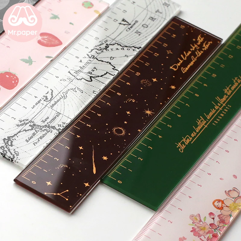 Mr paper 6 Designs 15cm Strawber Acrylic Color Ruler Multifunction DIY Drawing Rulers For Kids Students Office School Stationery 2 Mr paper 6 Designs 15cm Strawber Acrylic Color Ruler Multifunction DIY Drawing Rulers For Kids Students Office School Stationery 2