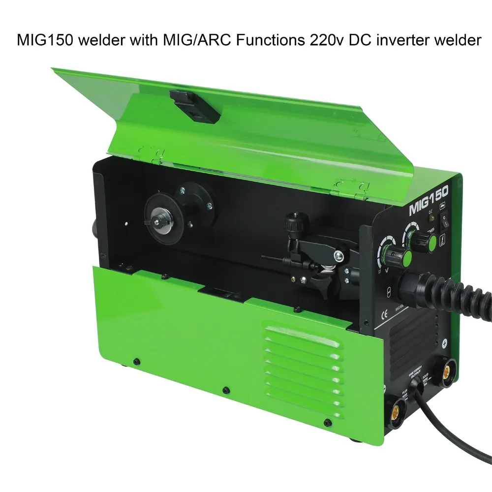 Перезагрузка Mig сварочный аппарат MIG 150 MMA MAG MIG функции сварочный аппарат 220 В с аксессуарами MIG MAG 2 в 1 сварочный аппарат EU/US вилка