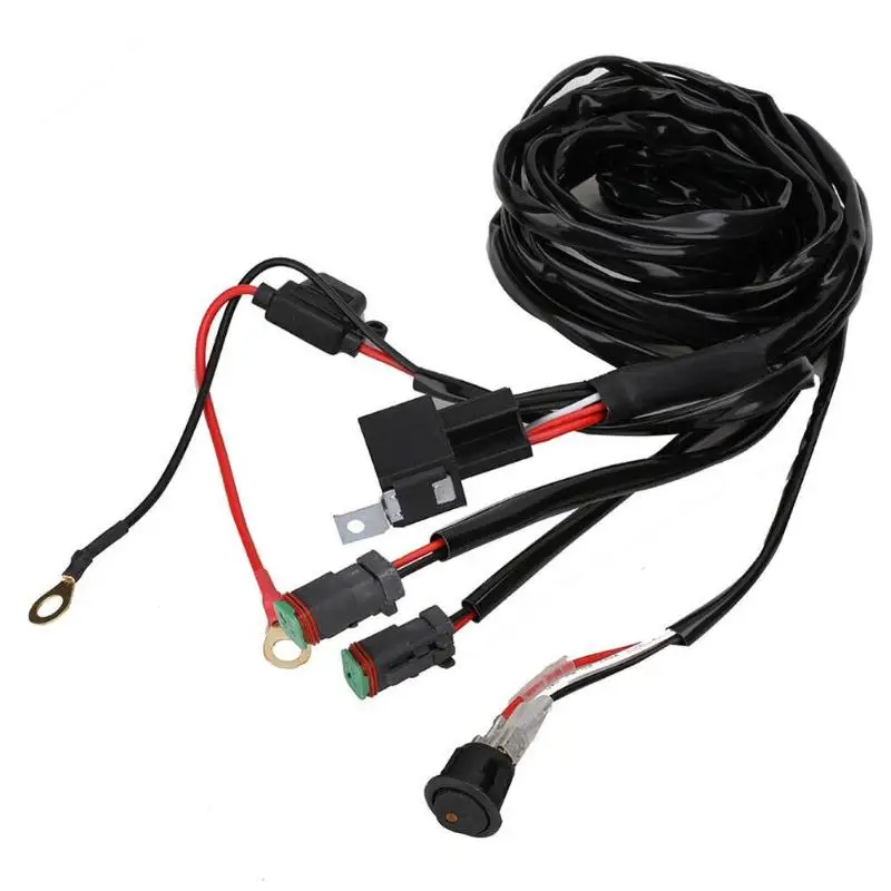 12V 40A автомобильный релейный жгут проводов водонепроницаемый переключатель комплект 2 м Автомобильный Кабель для Светодиодный противотуманный точечный свет внедорожный автомобильный фонарь