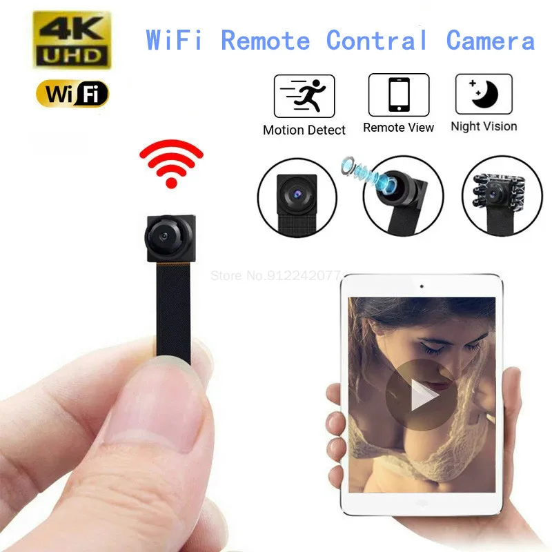HD 4K DIY Portable WiFi IP Mini Camera P2P Wireless Motion Detect Camcorder Night Vision RemoteView Webcam Suport Hidden Tf Card |