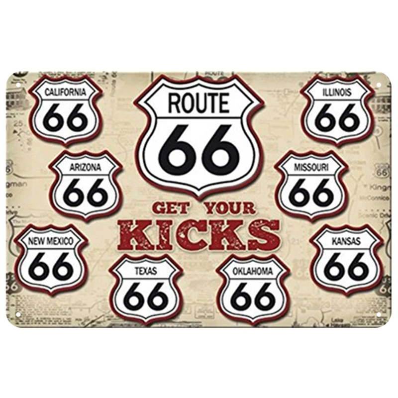Route 66 табличка металлическая винтажная жестяная вывеска Pin Up потертый шик Декор винтажные металлические знаки украшение бара металлический плакат для паба металлическая пластина - Цвет: 3