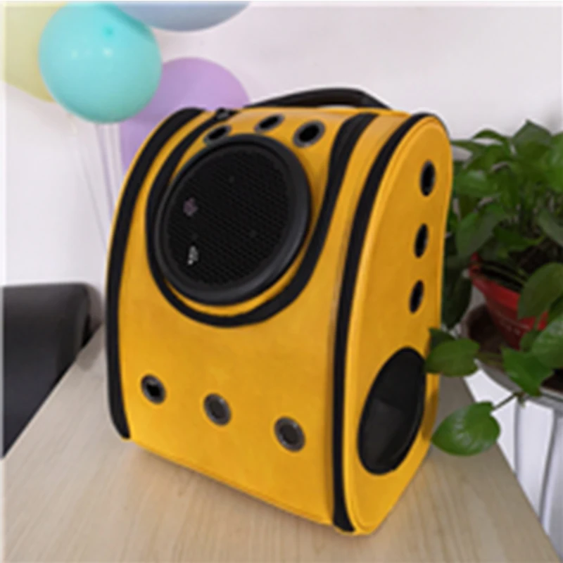 Yellow Собачий космический Рюкзак-капсула, переносная сумка на плечо для домашних животных, дышащая сумка для собак, переноска для кошек, собак, капсула - Цвет: Yellow