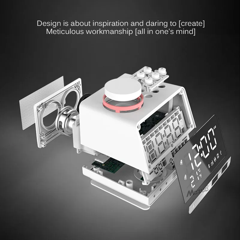 K11 Bluetooth 4,2 радио будильник динамик с 2 usb-портами светодиодный цифровой будильник украшение дома Повтор Настольные часы