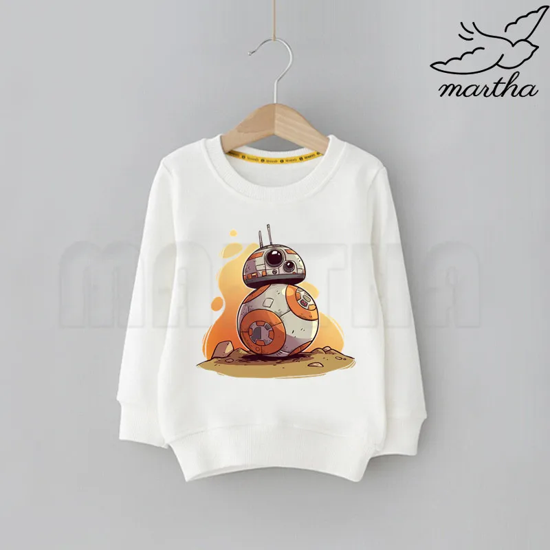 Bb8/Детская толстовка с капюшоном и милым принтом «Звездные войны»; детская одежда; детская толстовка с капюшоном с героями мультфильмов