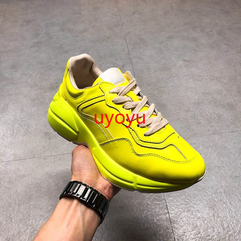 

35~45 men women couple genuine leather cowhide dad shoes luxury brand italian footwear shoes Flat vintage trainer shoes tiger