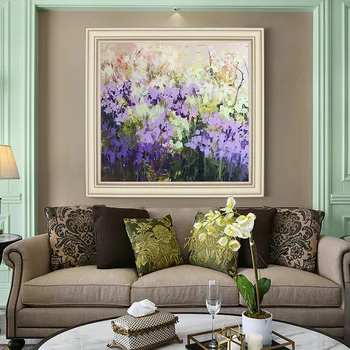 

Hand-painted Oil Painting Decorative Painting Simple European Modern Floral Substantial Living Room Restaurant Mural Paintings A