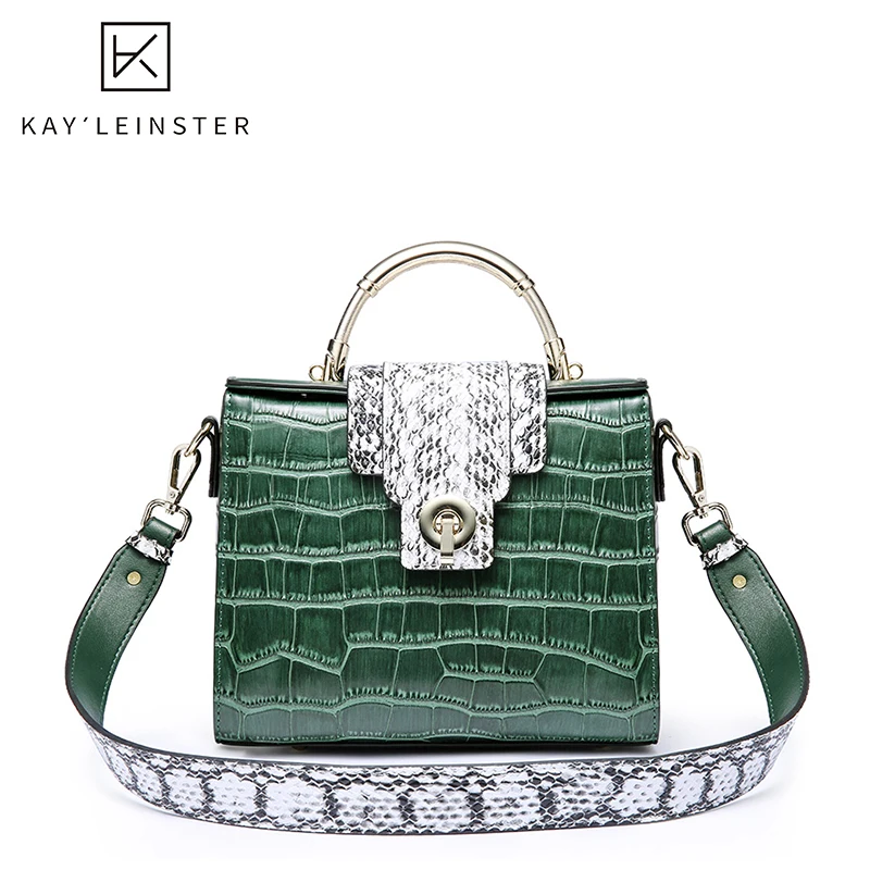 

Luxury Genuine Leather Women Handbag Crocodile Pattern Lady Shoulder Bag Fashion Vintage Wild Casual Messenger Tote Bag SAC