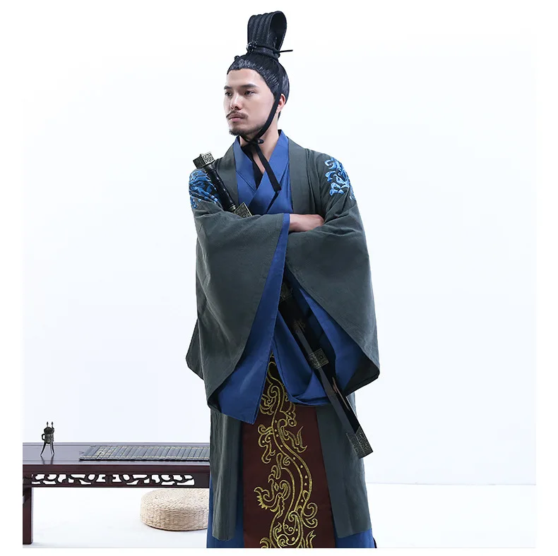 Для Мужчин's министра Hanfu подвергается костюм для фотографирования Tang династии Хань Officials'Film здания кино и ТВ одежда