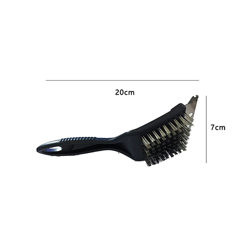 Pretty Stainless Steel Tip Tail Brush Barbecue Tail Brush Plastic Steel Wire Tail Brush Barbecue Tools Grill Cleaning Brush