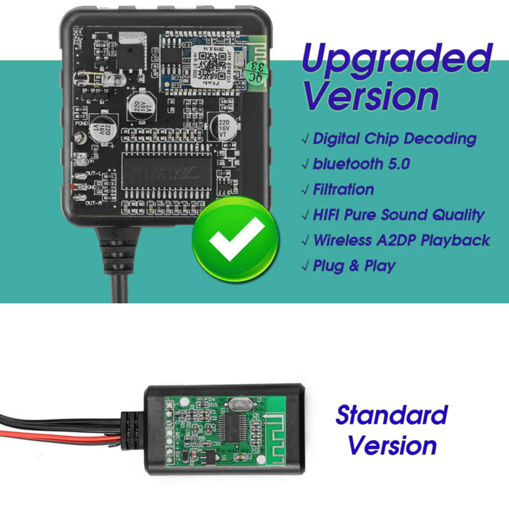 12V кабель адаптер Запчасти автомобиля Беспроводной Bluetooth внутренняя Интерфейс AUX