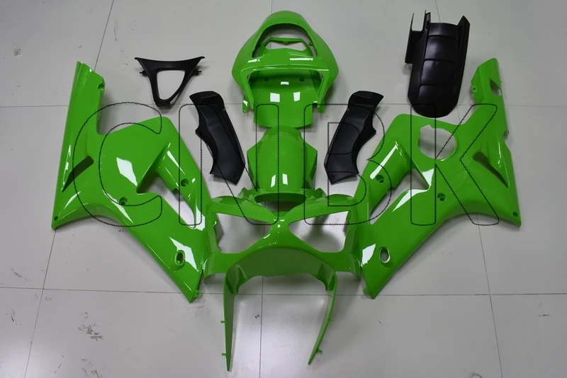 Для Zx6r 04 Кузов 636 Zx-6r 2003 зеленый Пластик Обтекатели ниндзя Zx-6r 2003-2004 набор для всего тела