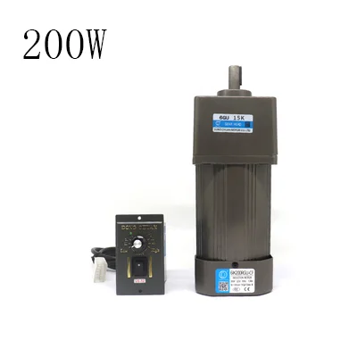 200W AC220V AC gear reduction asynchronous motor, 3K-750K, forward and reverse, speed regulating motor + speed regulator