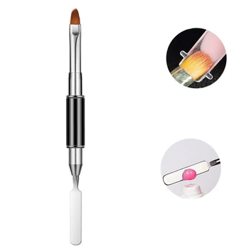 

1 Pcs Dual Ended Nail Art Painting Brush Acrylic UV Gel Extension Builder UV Gel Remover Spatula Manicure Tool