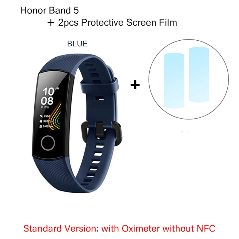 Умный Браслет huawei Honor Band 5 с NFC оксиметром, цветным экраном, монитором сердечного ритма, фитнес-трекером, водонепроницаемым браслетом - Цвет: 7