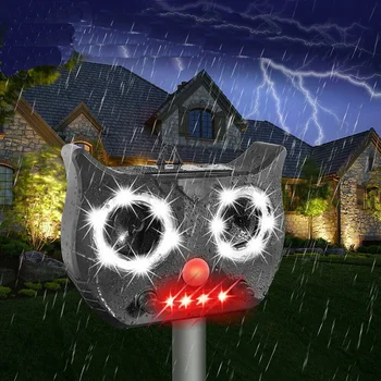 

Solar Ultrasonic Dog Repeller Waterproof Outdoor Fox Cat Dog Animal Repellent Garden Pest Control Animal Deterrent Device